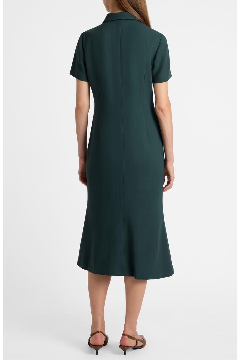 Sahara Short Sleeve Asymmetric Midi Twill Dress