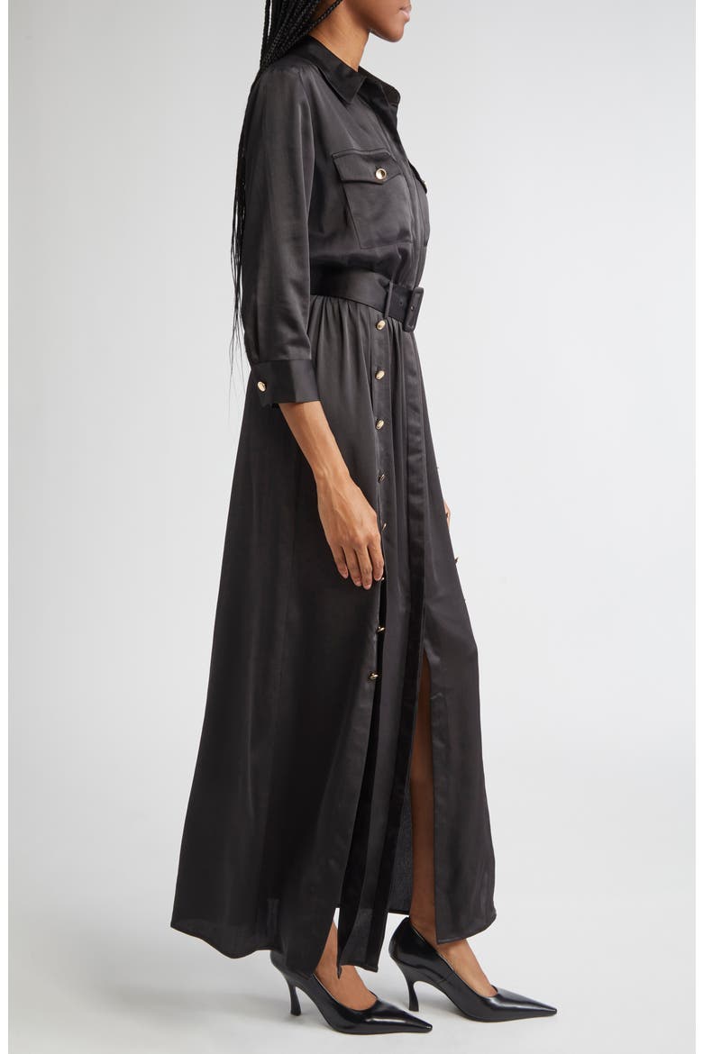 Uriah Button Belted Maxi Shirtdress