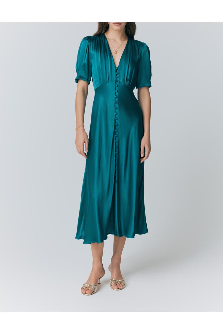 Madison Satin Midi Dress