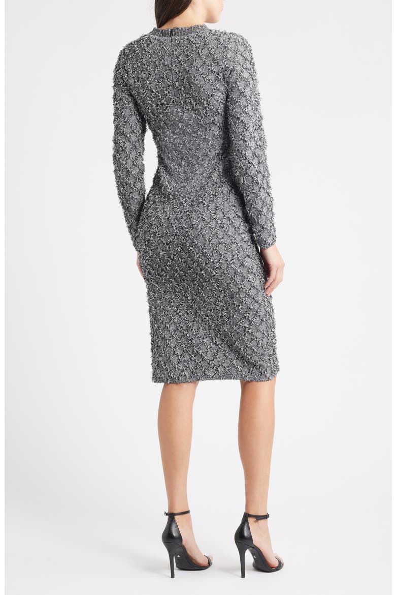 Apollo Fringe Long Sleeve Sweater Dress