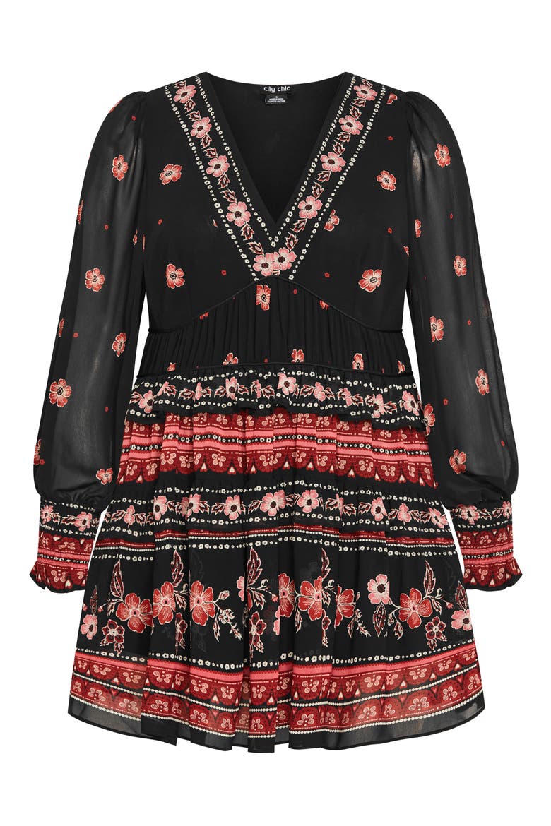 Ophelia Floral Print Long Sleeve Dress
