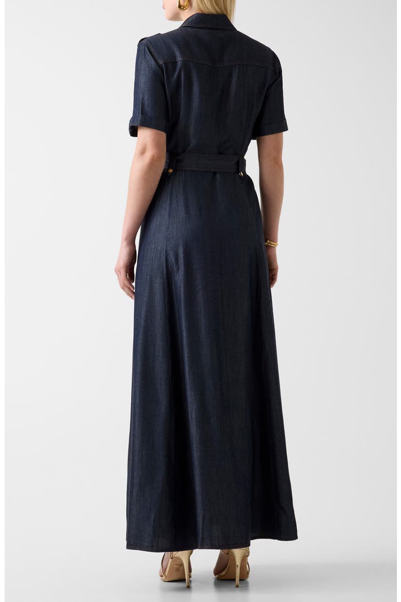 Katie Belted Denim Maxi Dress