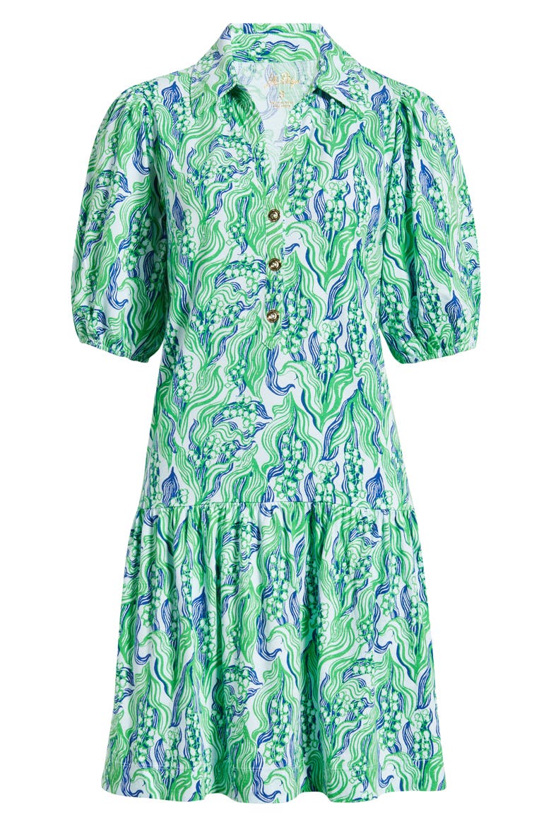 Bingley Short Sleeve Cotton Drop Waist Minidress