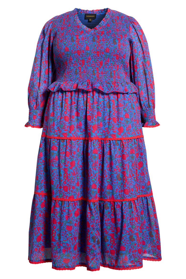 Tanya Floral Print Smocked Maxi Dress