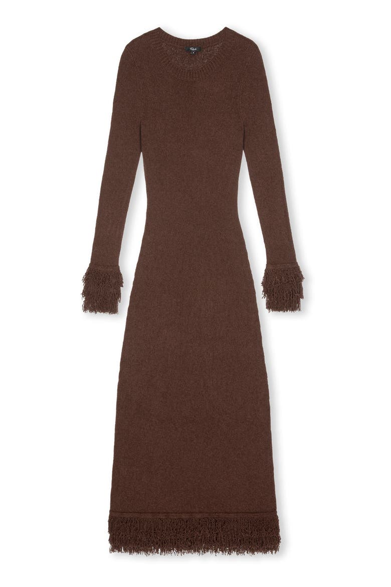 Alejandra Fringe Long Sleeve Midi Dress