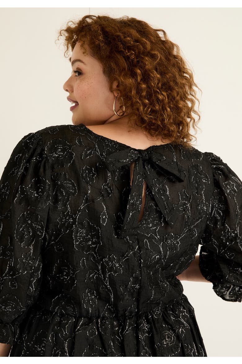 Metallic Jacquard Dress