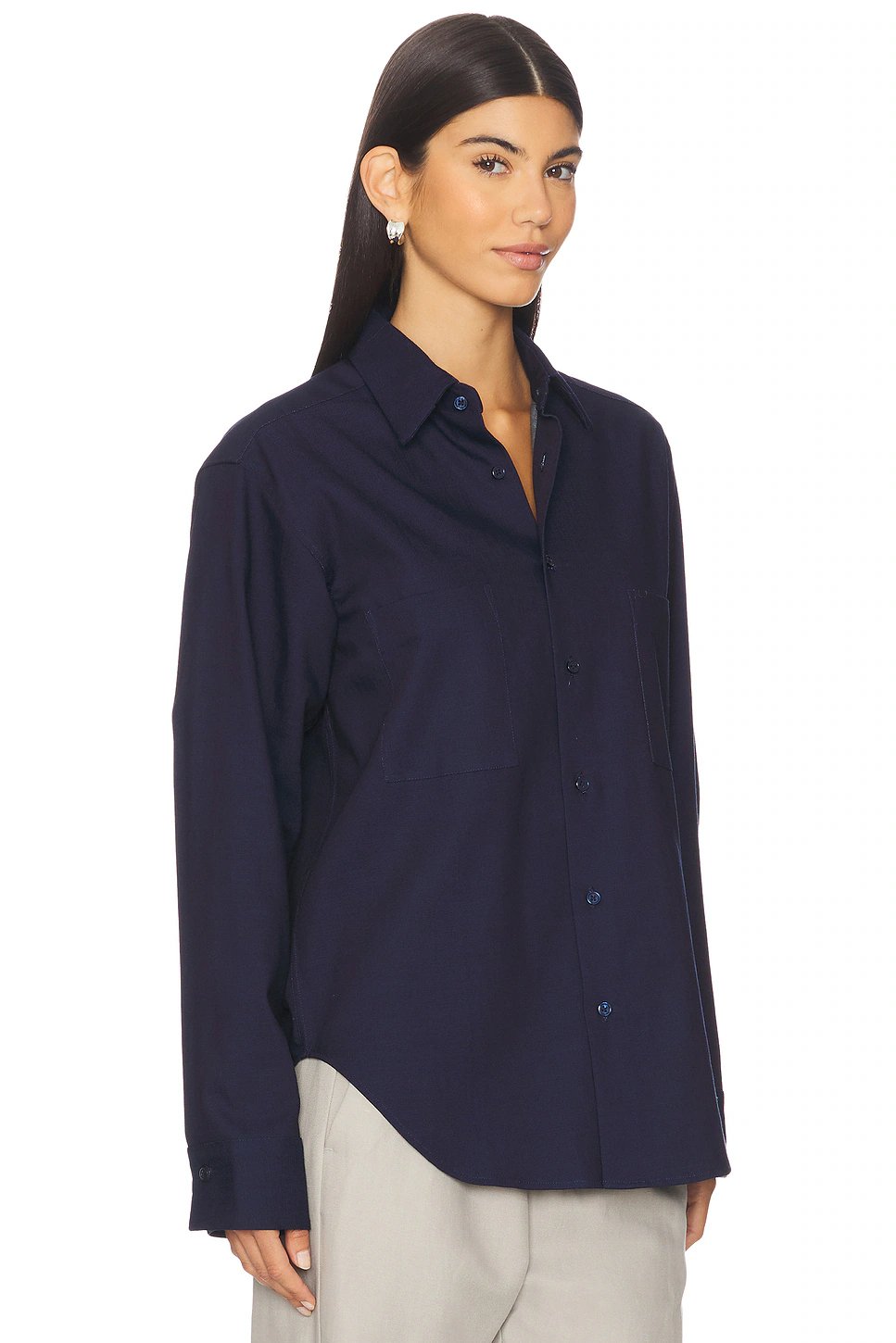 ADYELA Classic Shirt in Indigo Dark Blue - Image 3