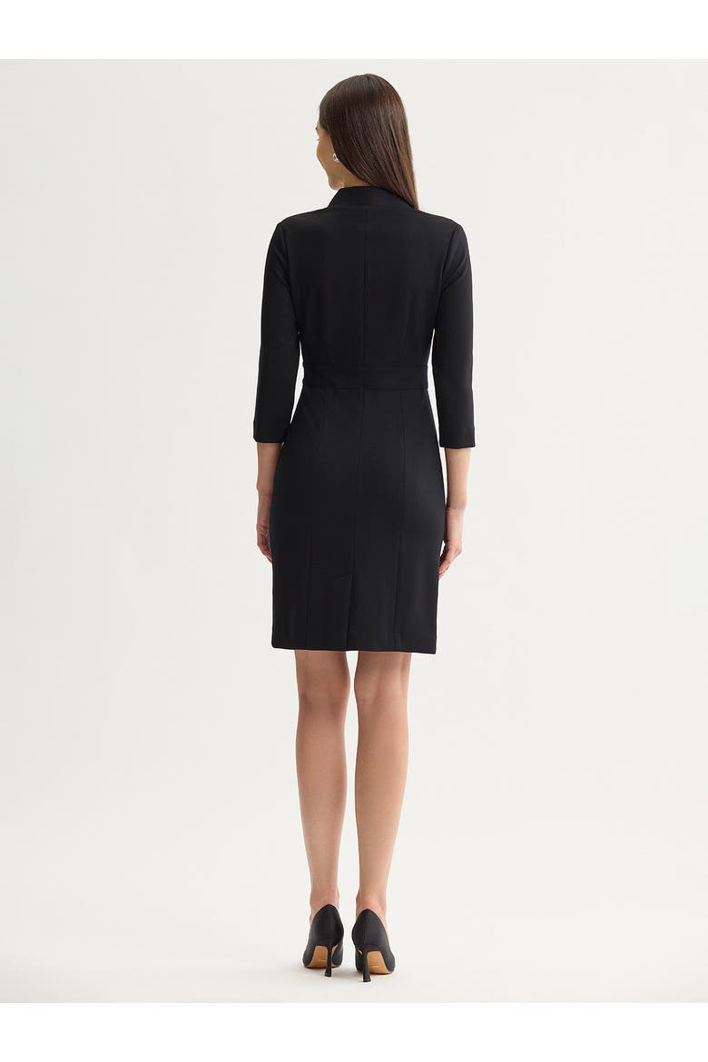 V Neck LuxeStretch Sheath Dress