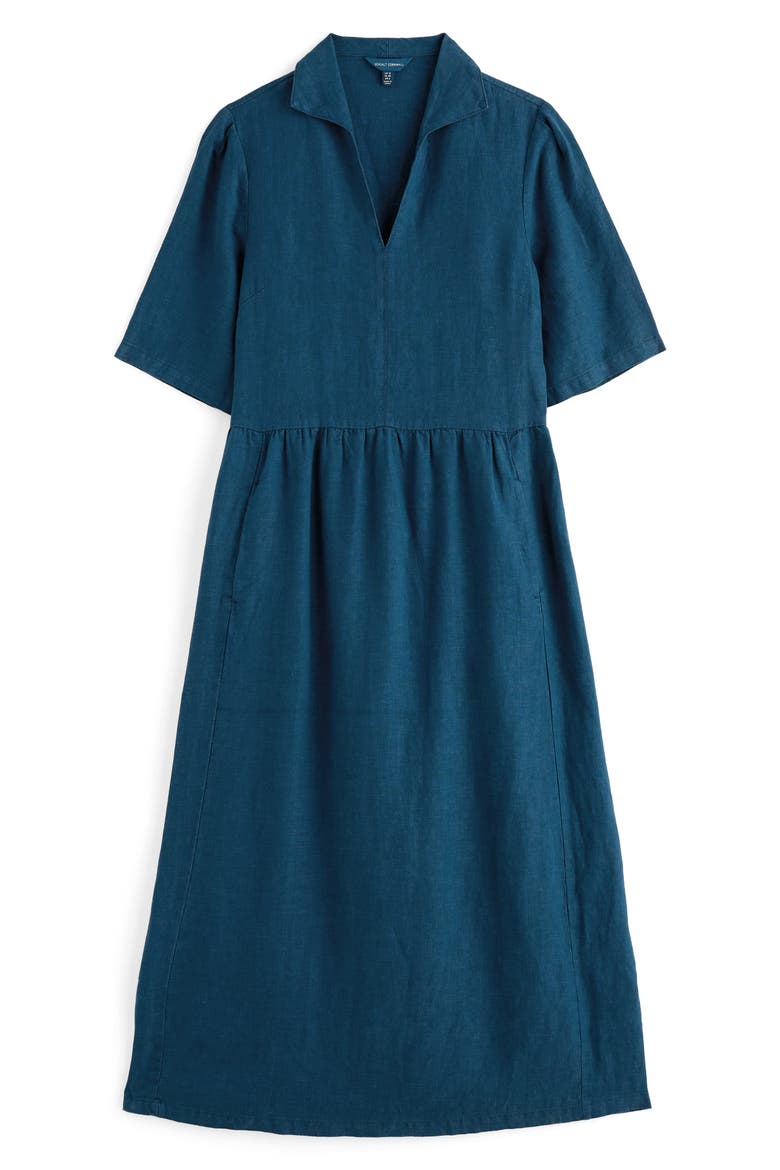 Fen Violet Linen Midi Shirtdress