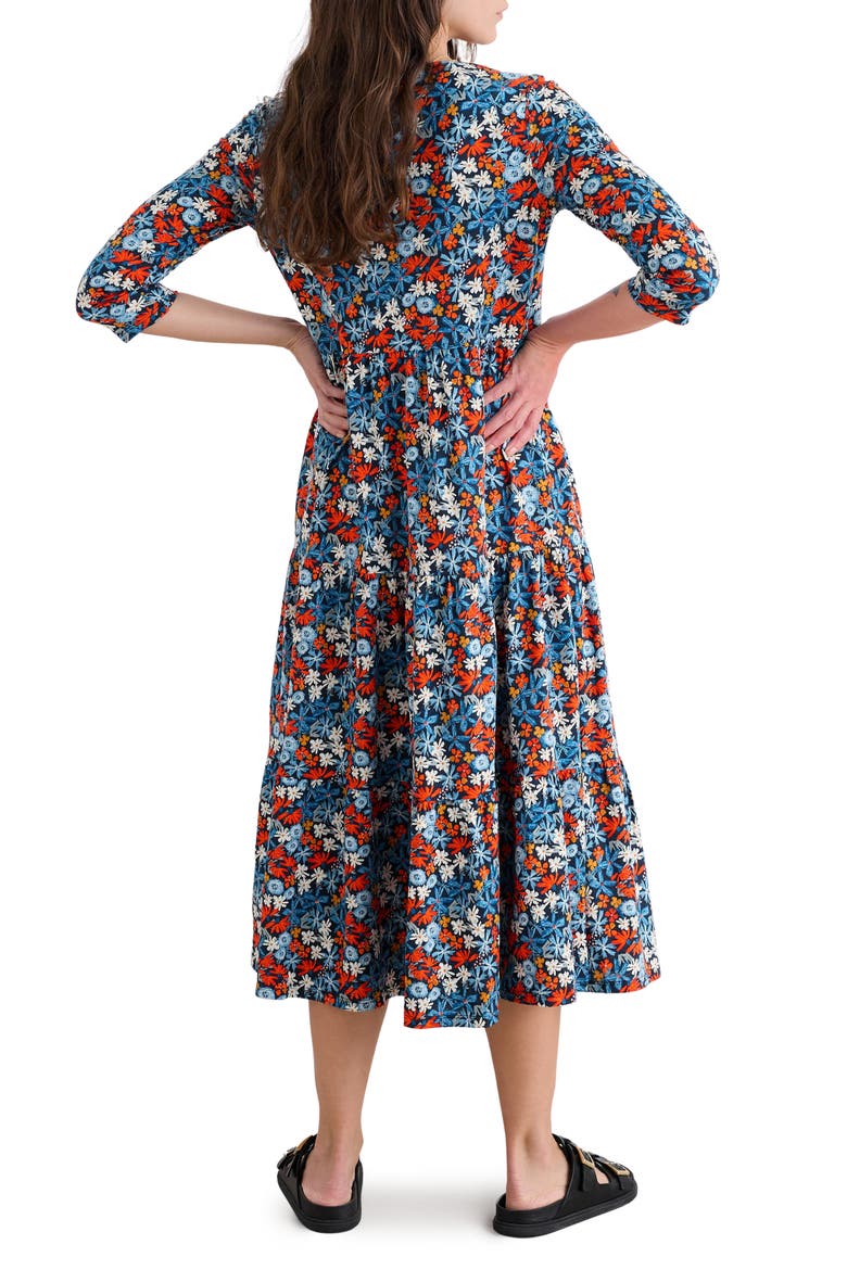 Tiered Organic Cotton Midi Dress
