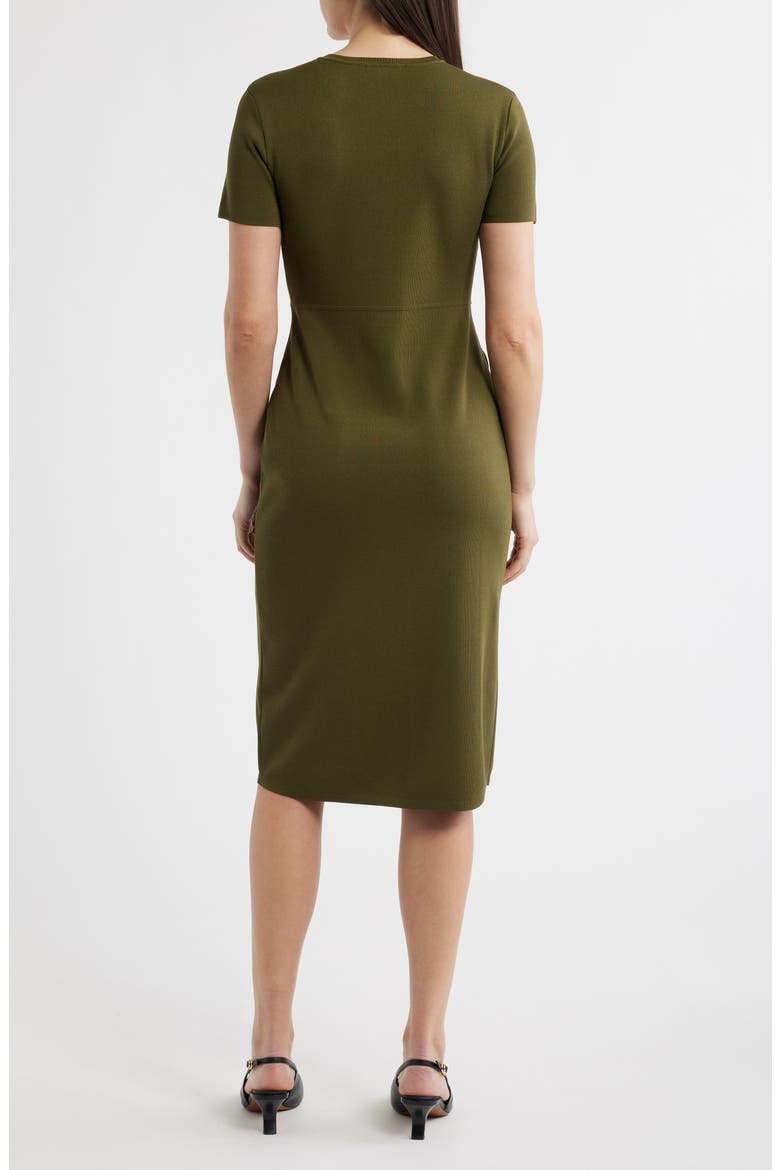 Fitted Midi Sweater Dress