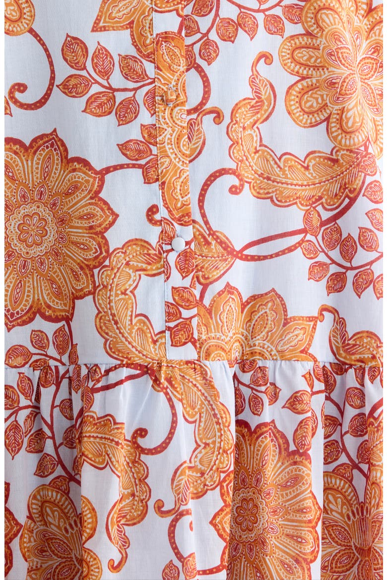 Siany Yamila Floral Ruffle Cotton Dress