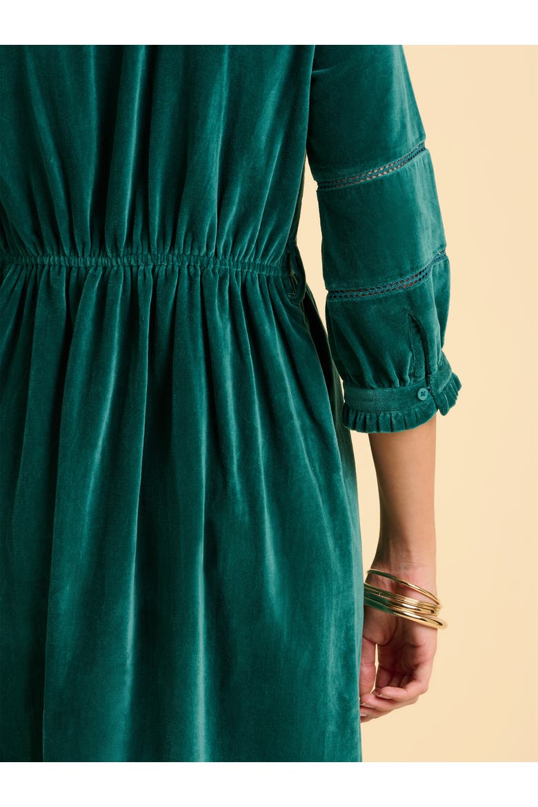 Starry 3/4 Sleeve High Neck Midi Dress