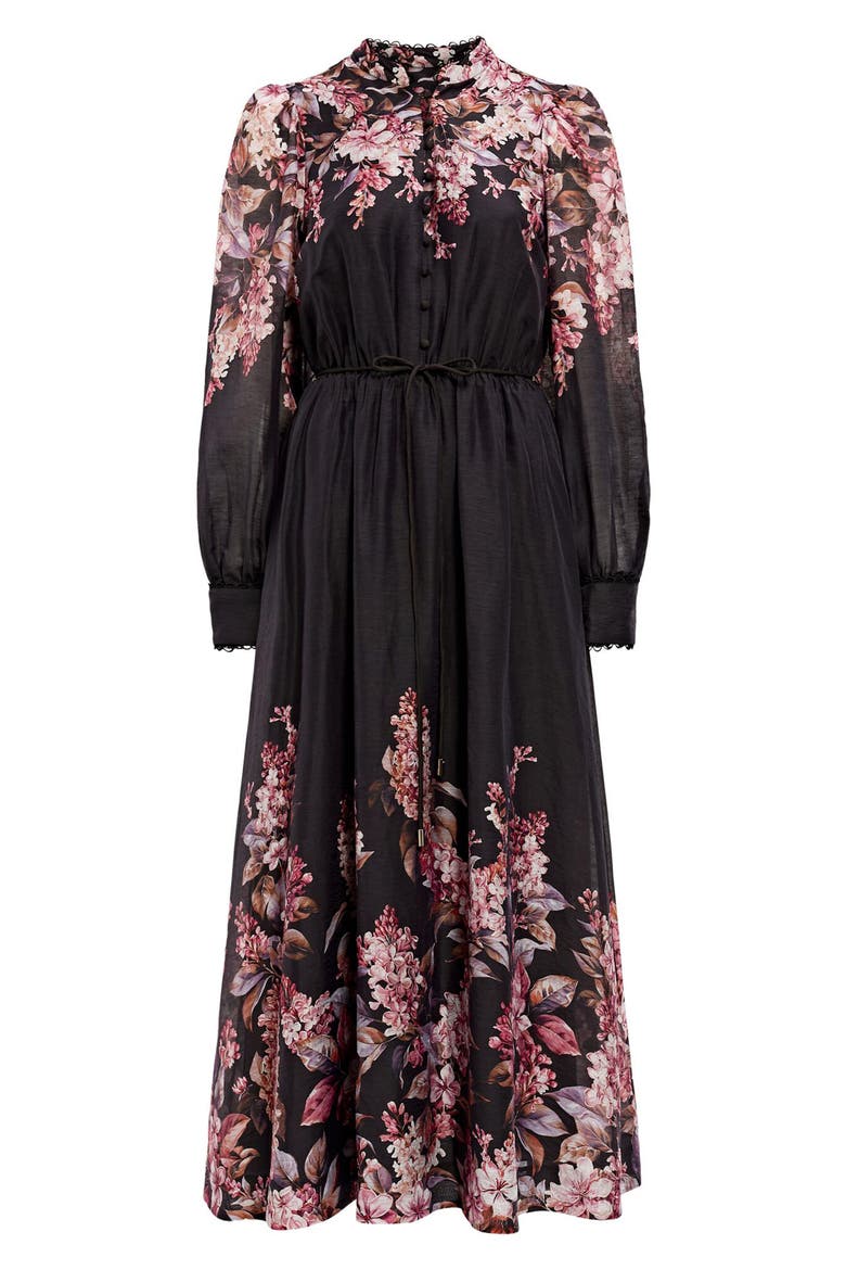 Courtney Floral Long Sleeve Midi Dress