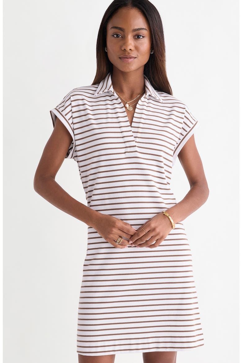 Margo Stripe Short Sleeve Polo Dress