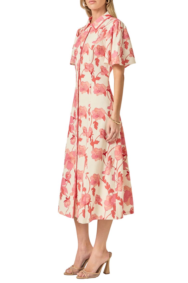Print Midi Shirtdress