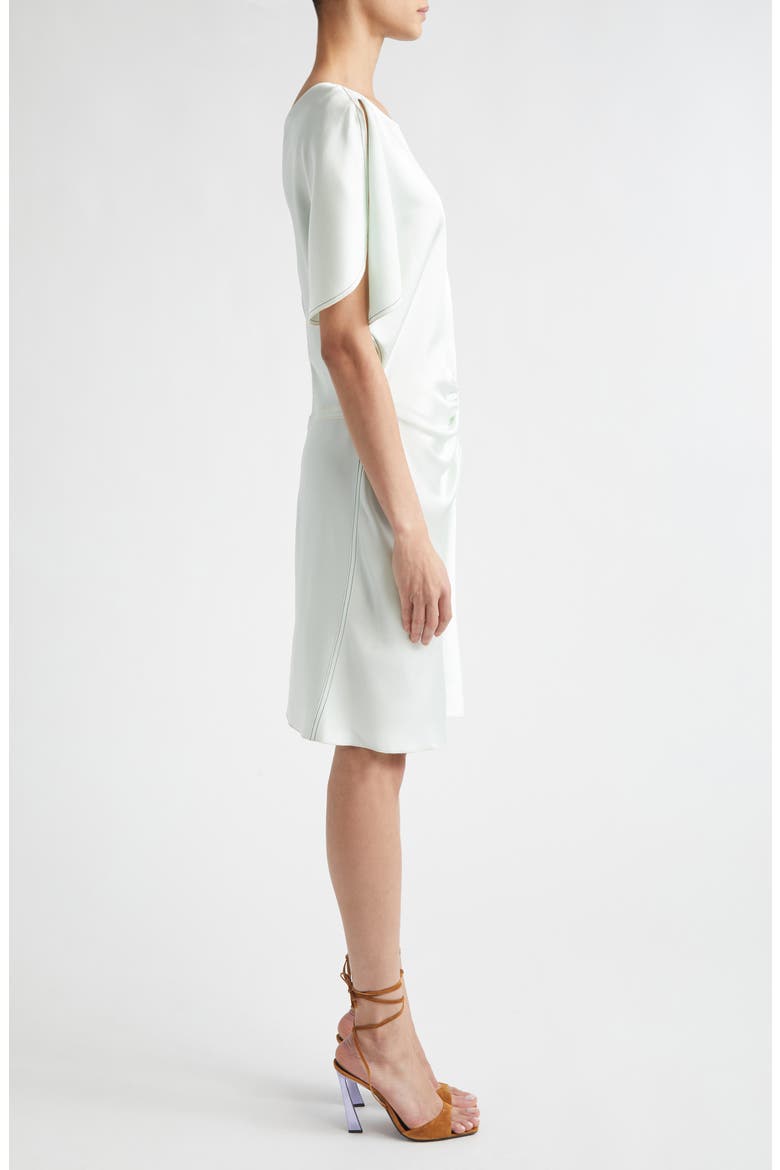 Ruched Waist Crepe Back Satin Minidress
