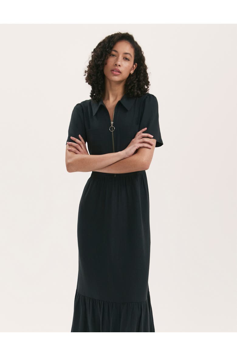 Tania Linen Blend Midi Shirt Dress