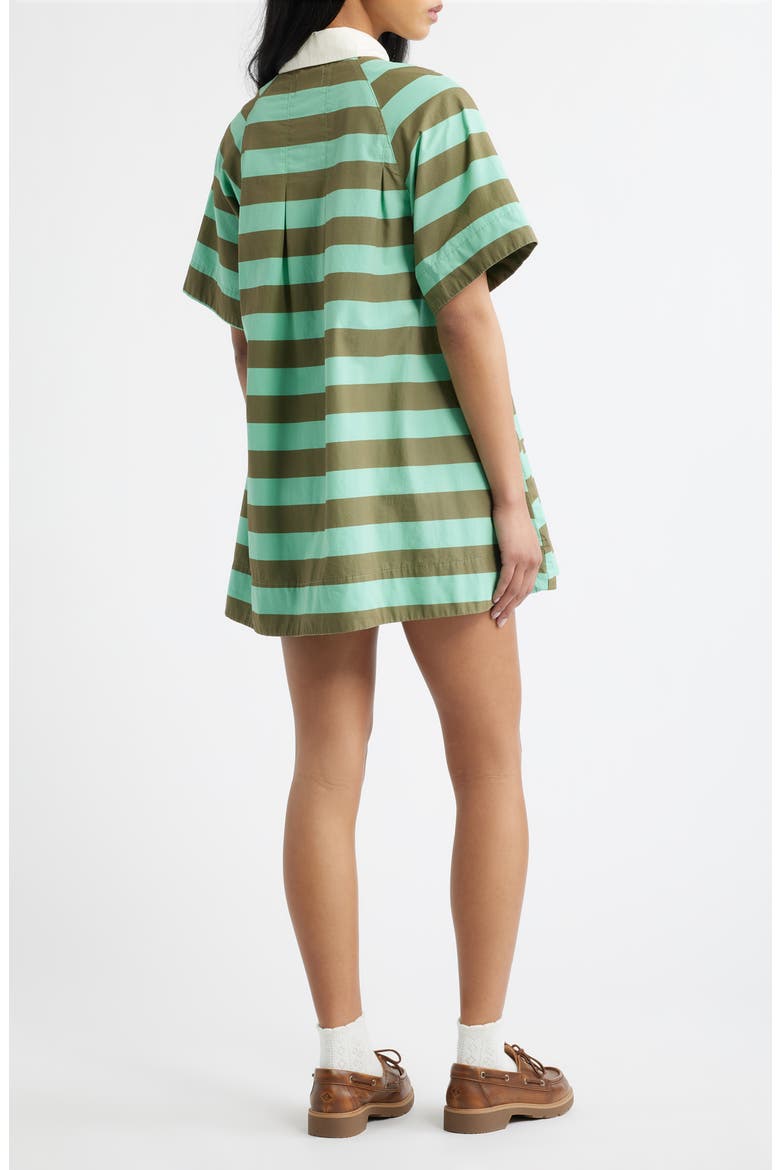 Maggie Stripe Organic Cotton Polo Minidress