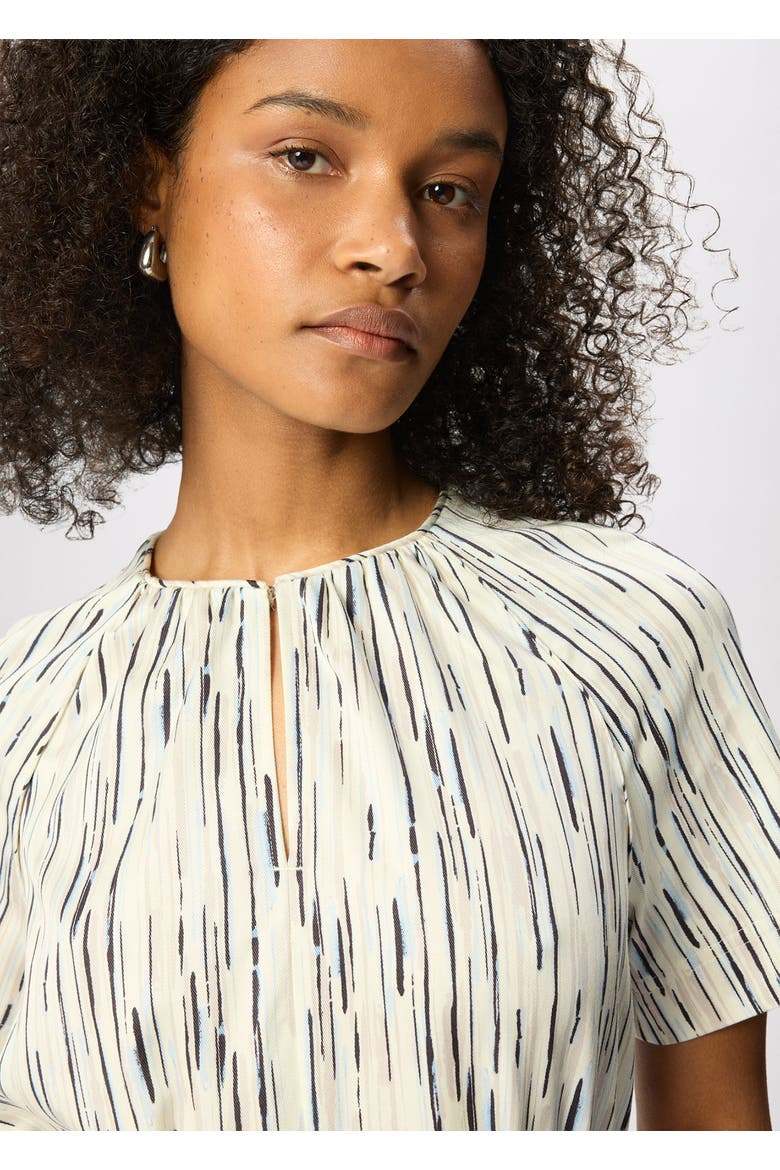 Abstract Stripe Short Dress