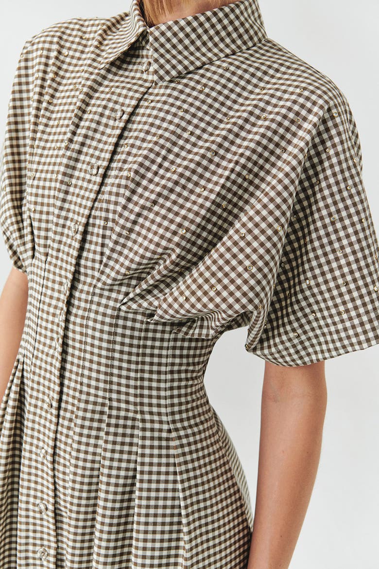 Jream Shirt Collar Midi Dress