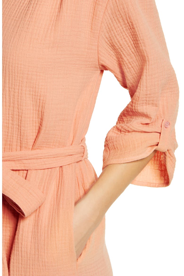Textured Midi Shirtdress
