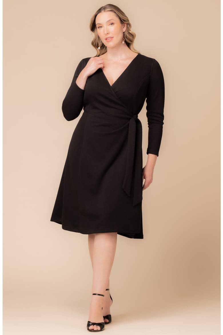 London Wrap Sweater Dress