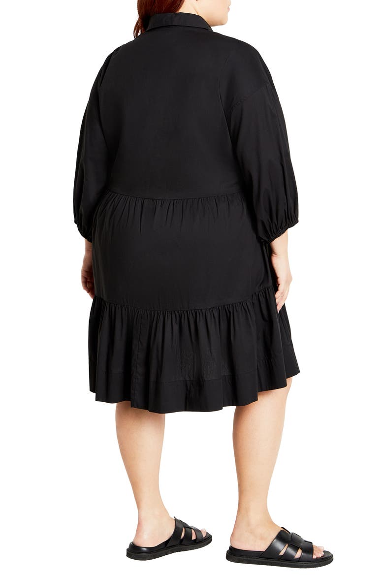 Vanessa Tiered Shirtdress