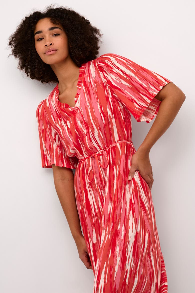 Arina Half Sleeve V-Neck Maxi Dress