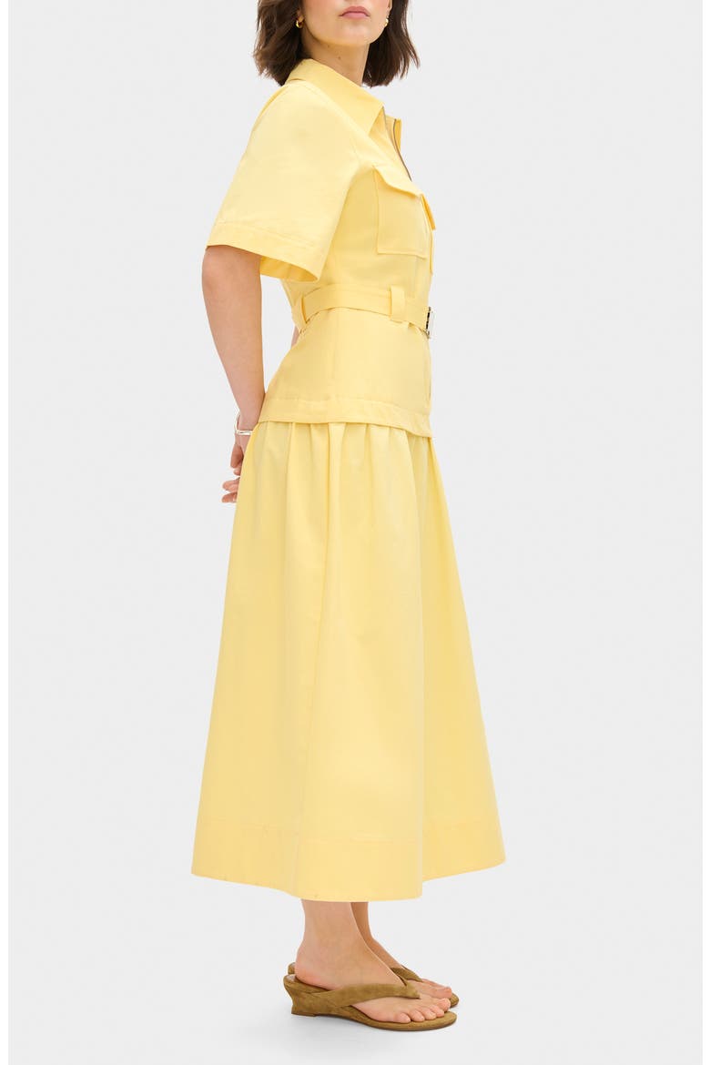 Pearl Short Sleeve Organic Cotton Midi Dress