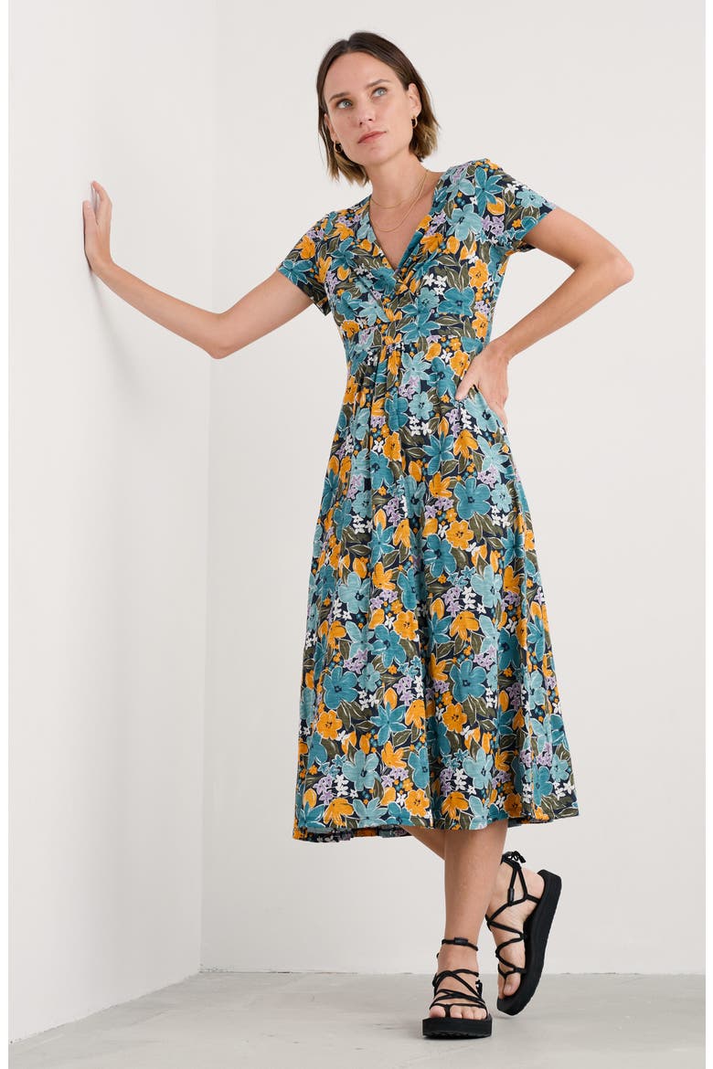 Chapelle Short Sleeve Organic Cotton Midi Dress