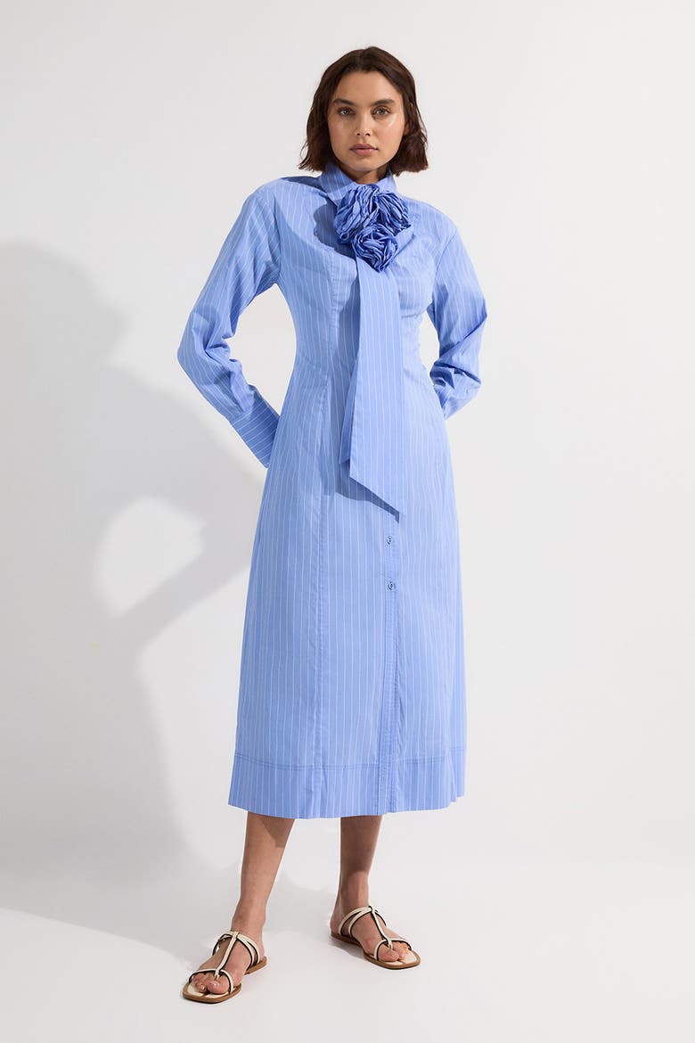 Woven Shirt Midi Dress