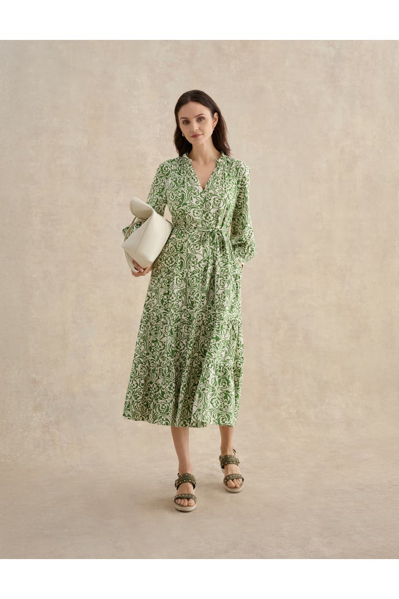 Amaris Printed Shirred Waist Dress
