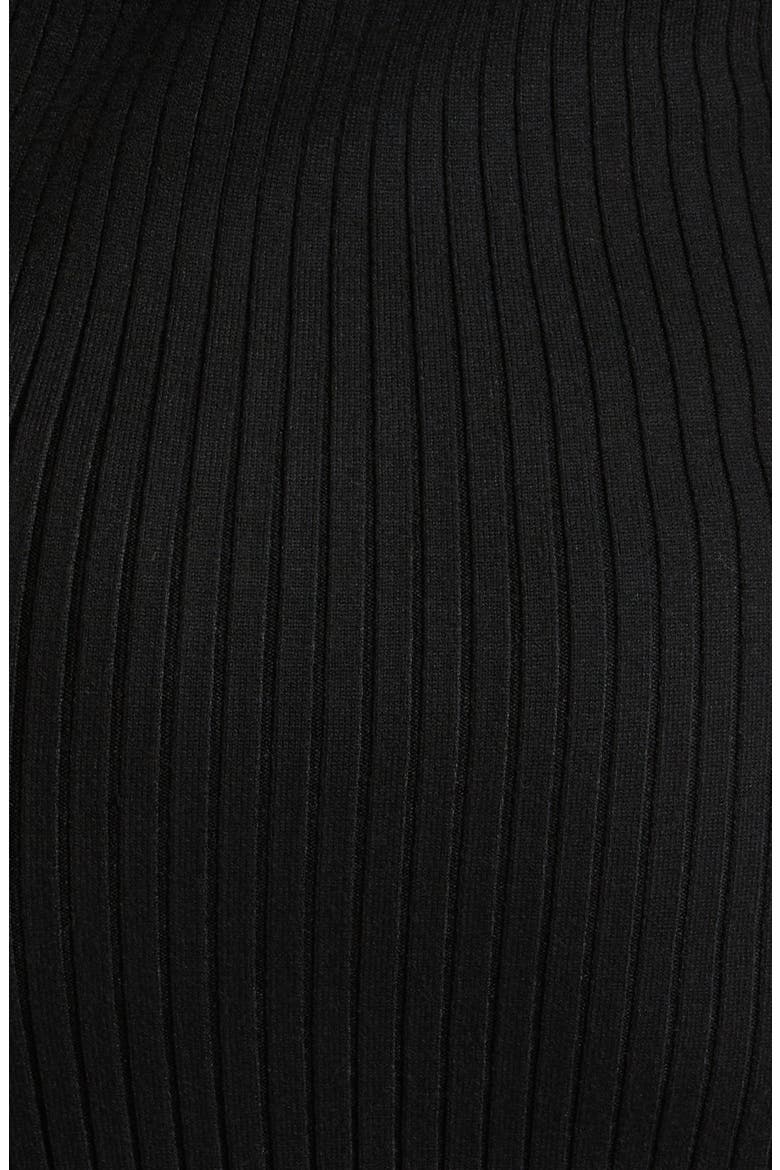 Women's Ribbed Long Sleeve V-Neck Midi Sweater Dress