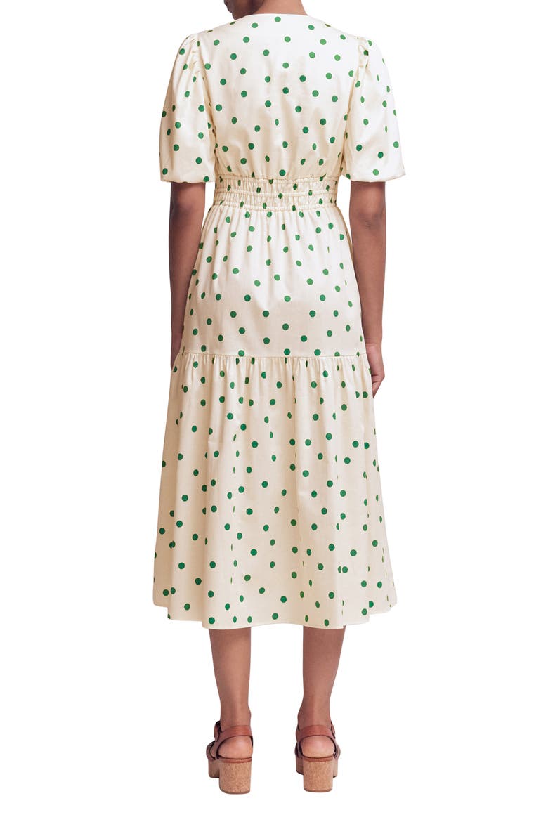 Irene Polka Dot Print Midi Dress