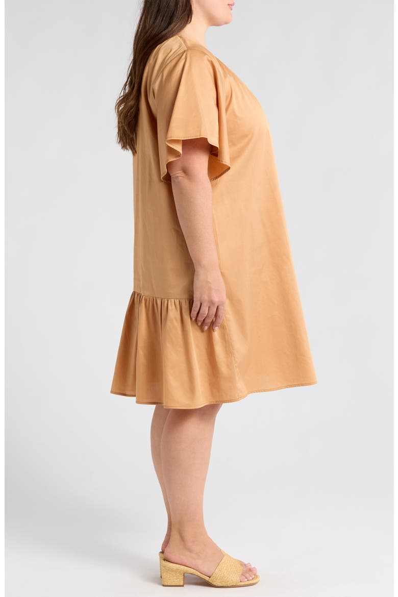 Agata Flutter Sleeve Cotton Dress