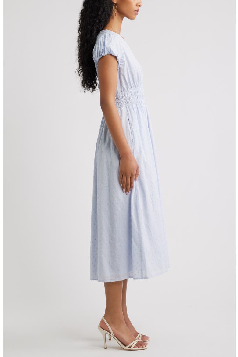 Puff Sleeve Midi Dress