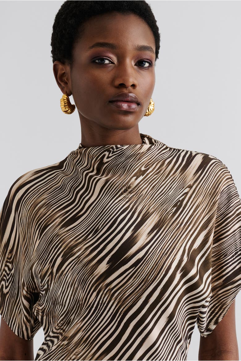 Alivia Short Sleeve Satin Maxi Dress