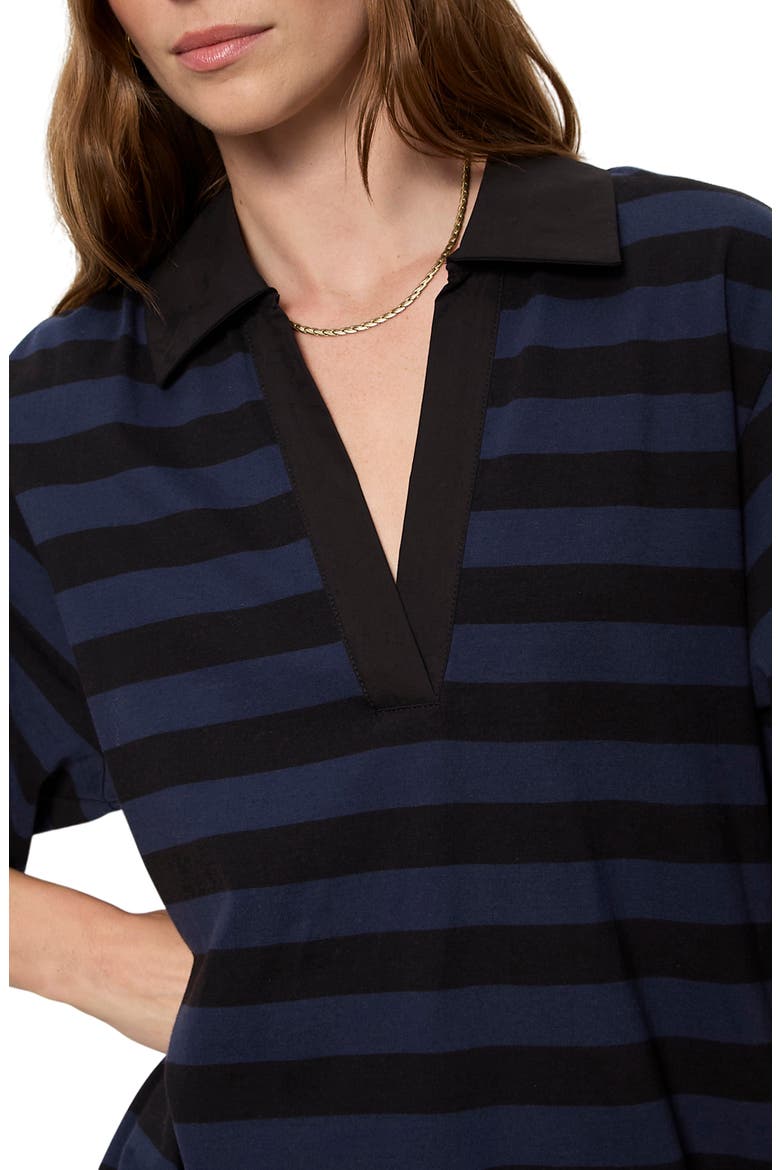 Stripe Organic Cotton Blend Minidress