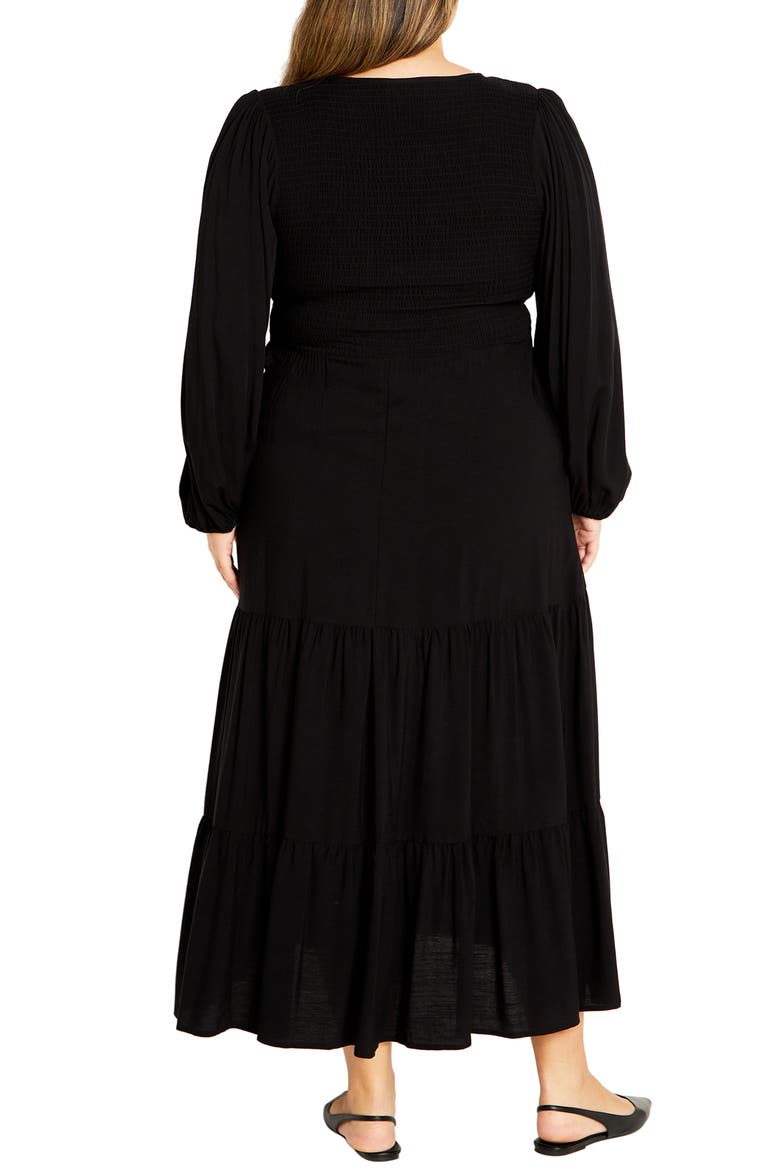 Athena Freya Long Sleeve Tiered Maxi Dress