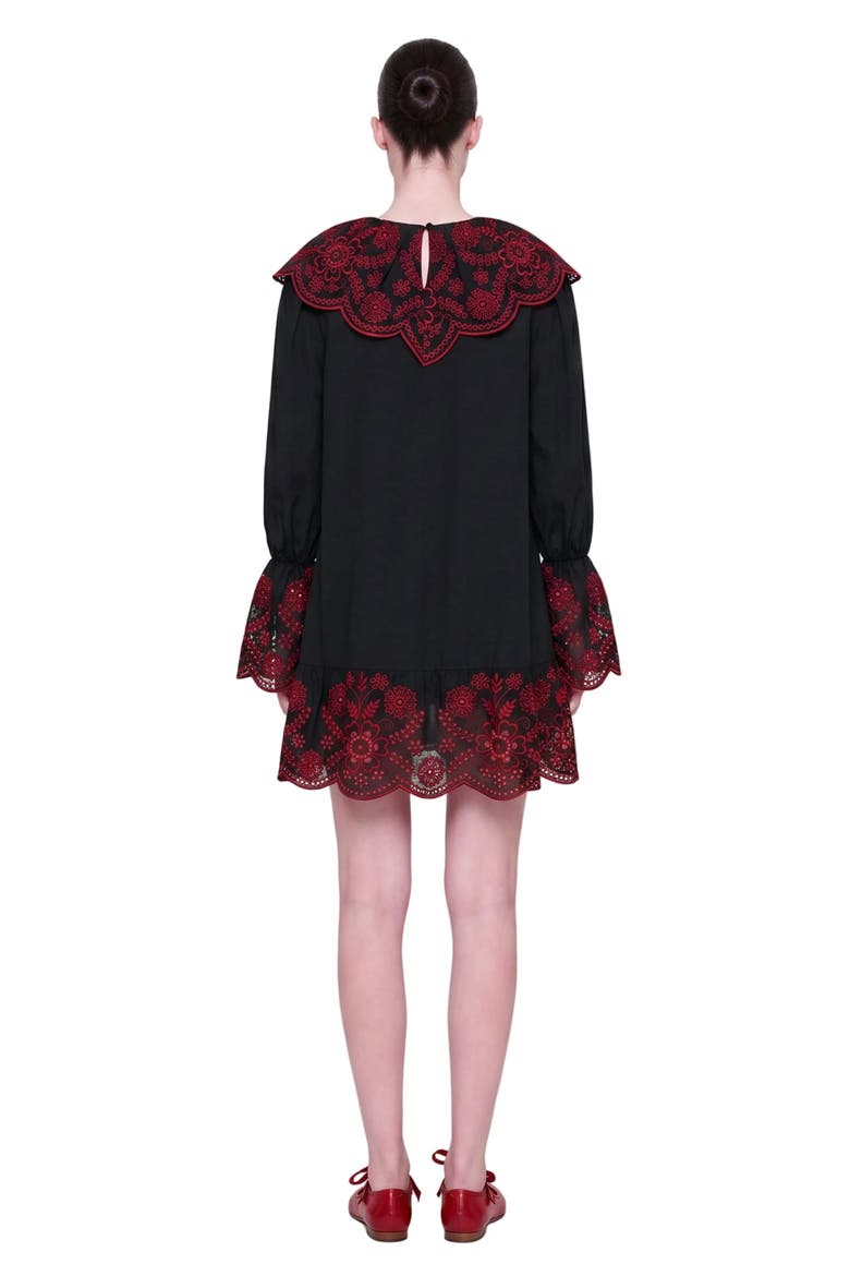 The Broderie Anglaise Edit Embroidered Detail Mini Dress