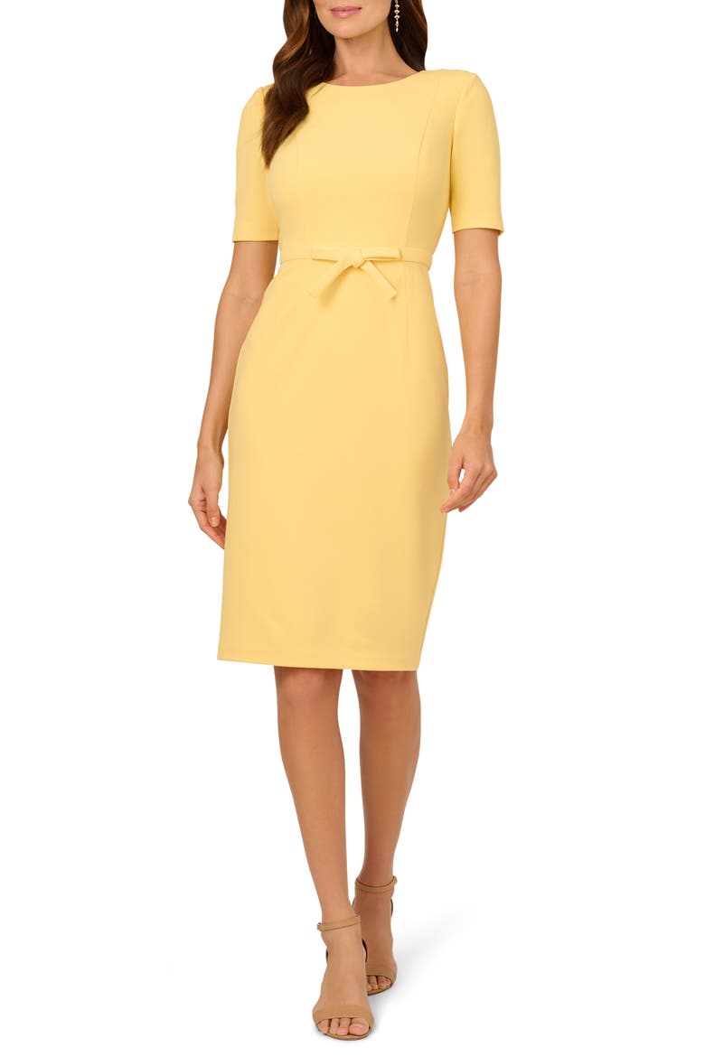 Bow Front Sheath Dress