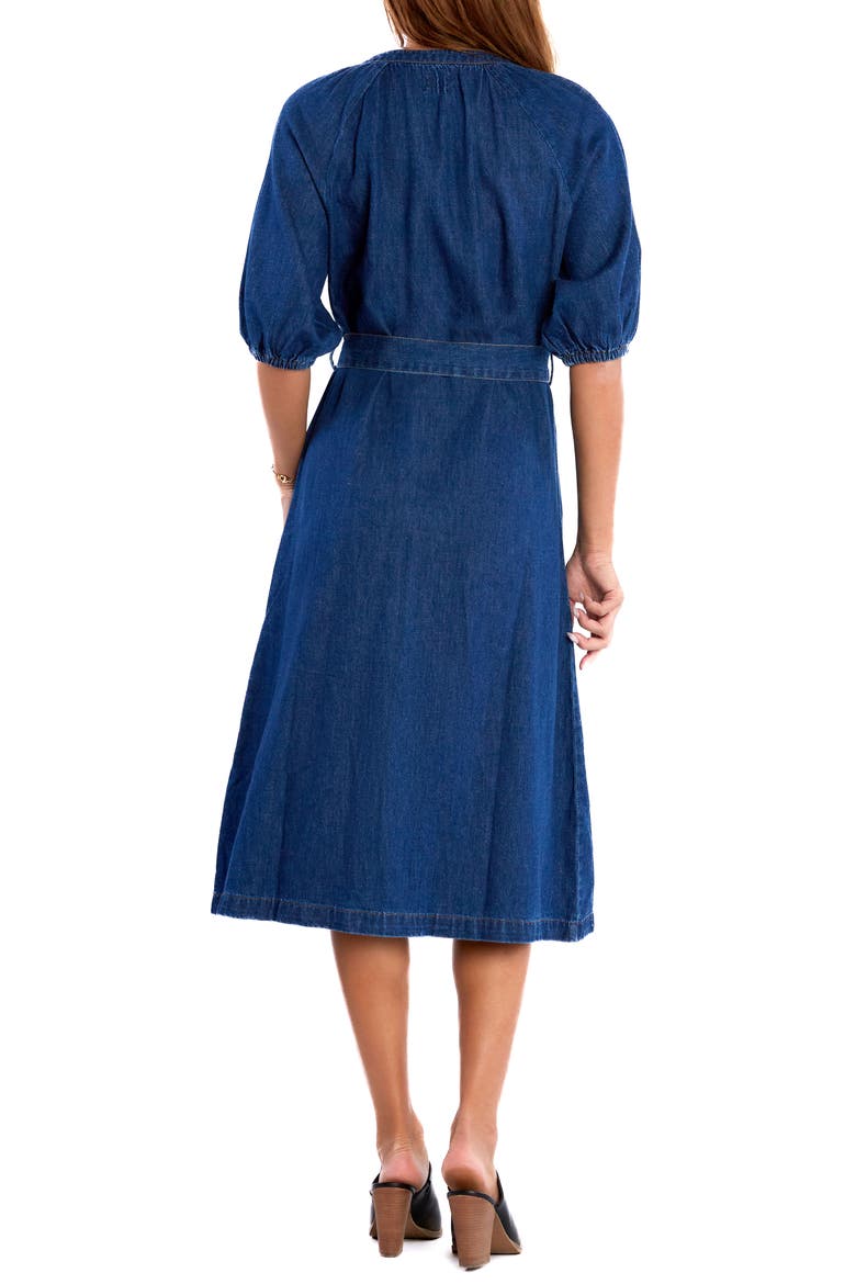 Sidney Belted Denim Midi Shirtdress