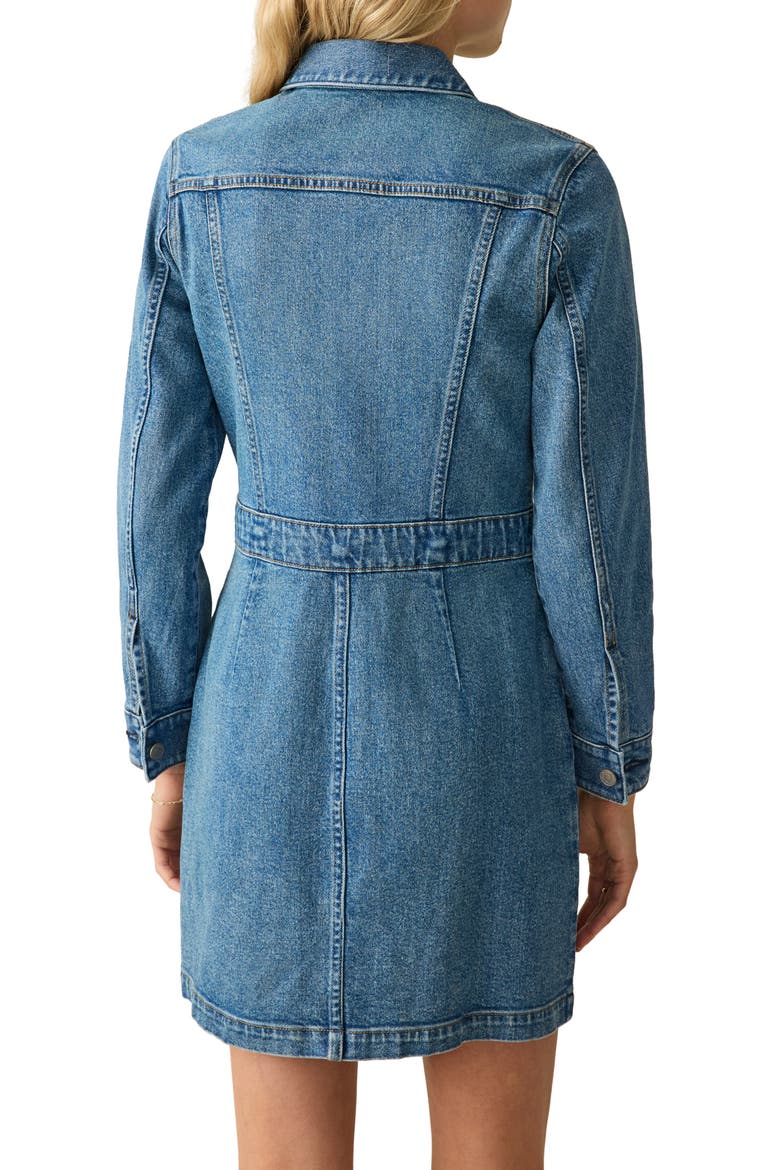 Michelle Long Sleeve Denim Mini Shirtdress