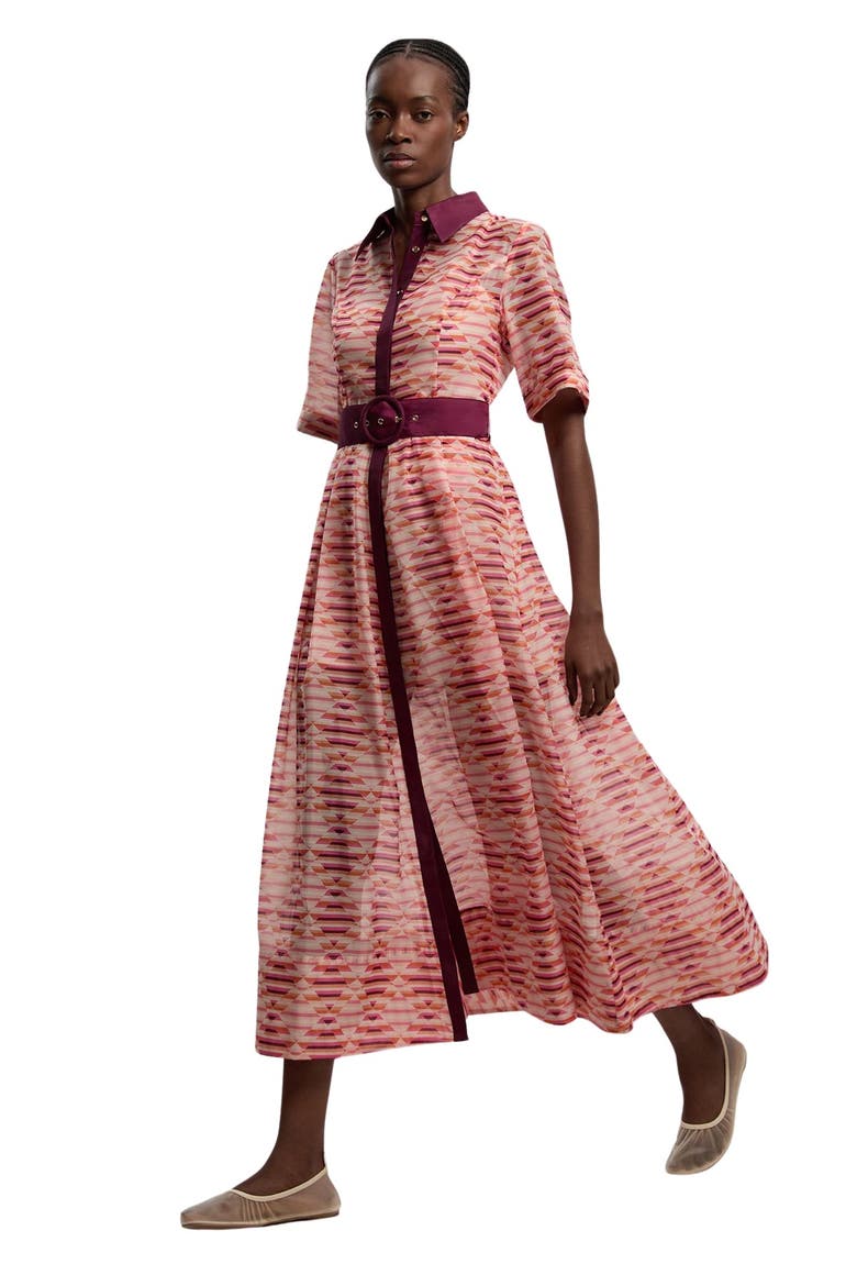 Short Sleeve Midi Shirt Dress