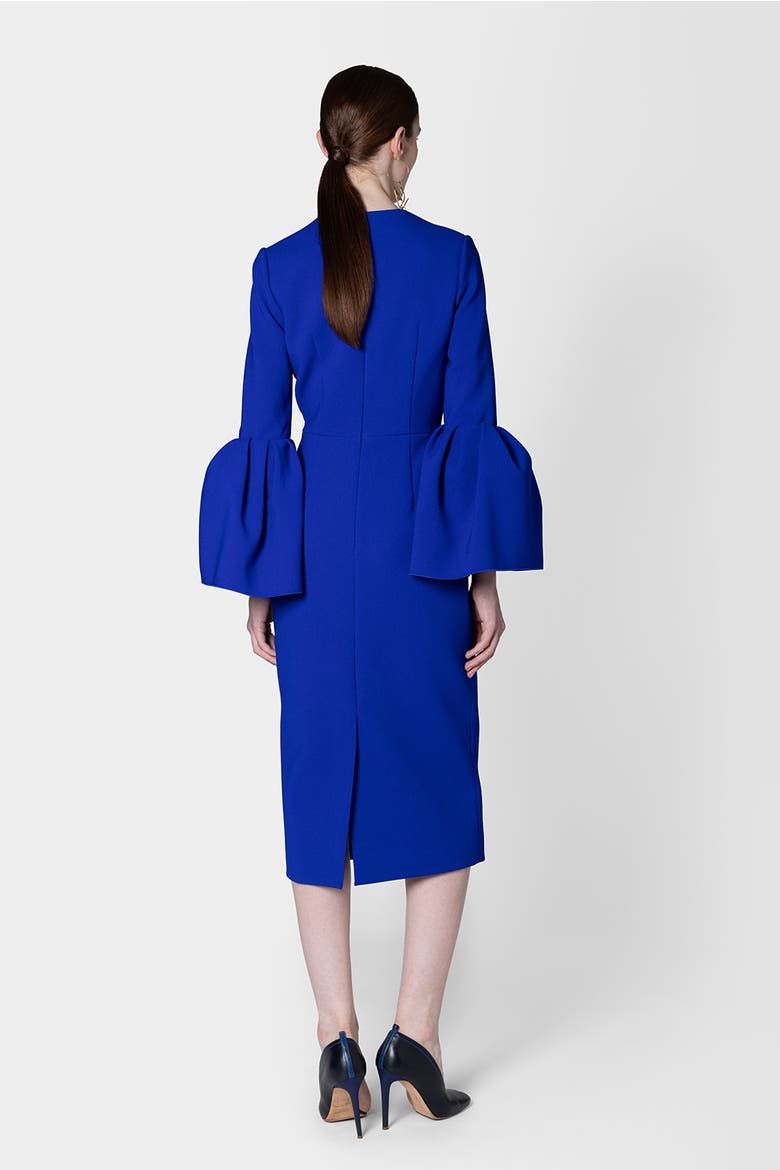 Margot Round Neck Long Sleeve Midi Dress