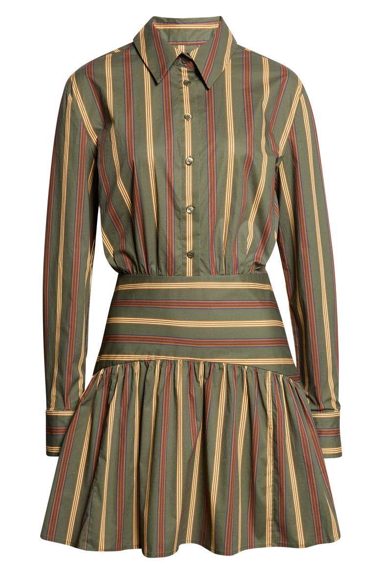 Rocco Stripe Long Sleeve Mini Shirtdress