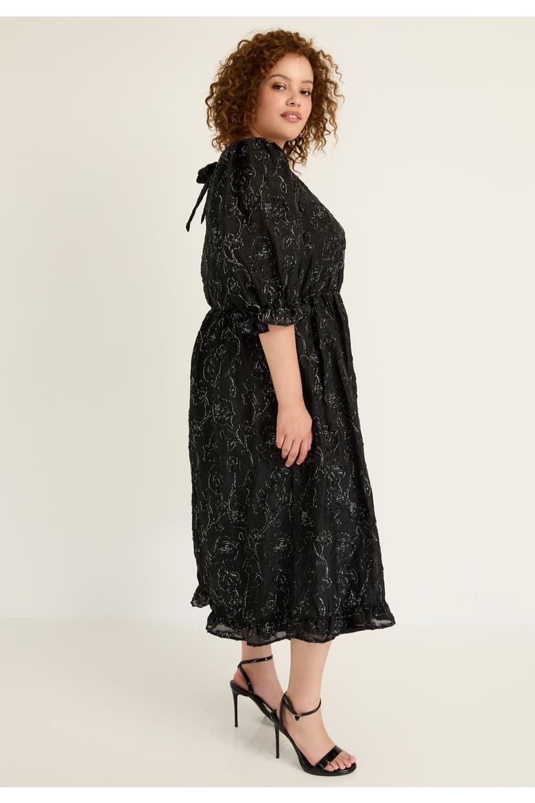 Metallic Jacquard Dress