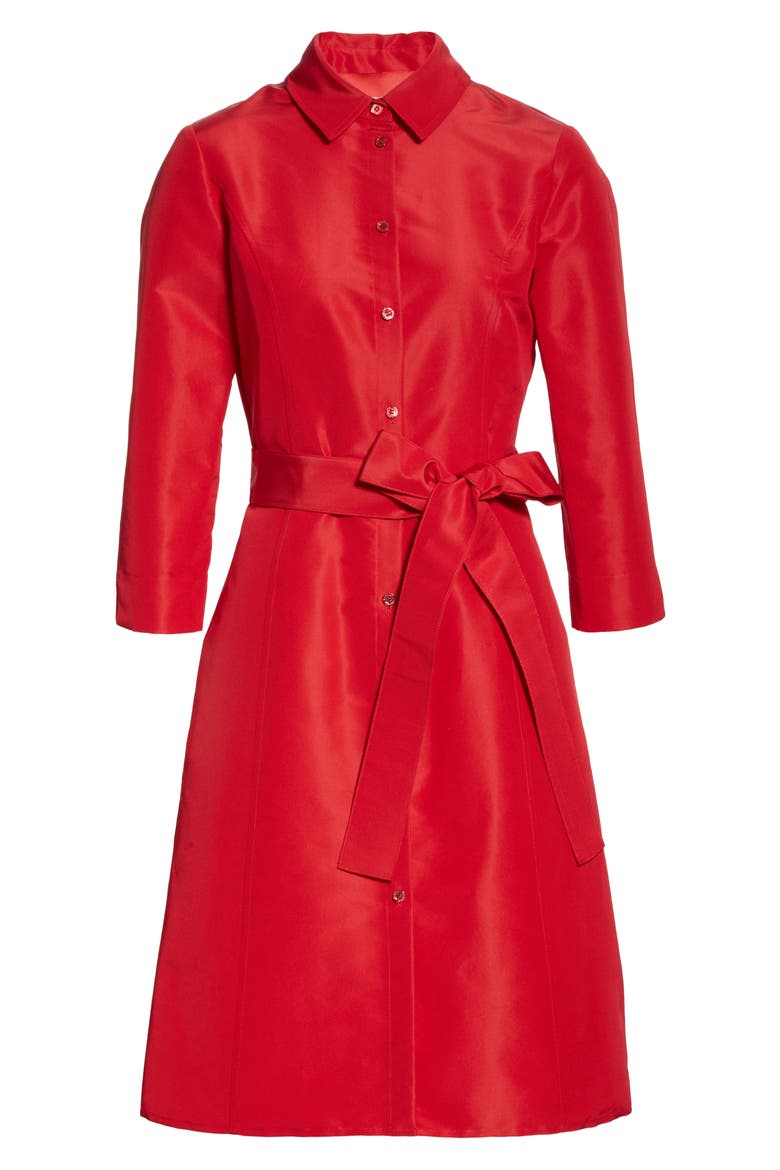 Belted Silk Shirtdress