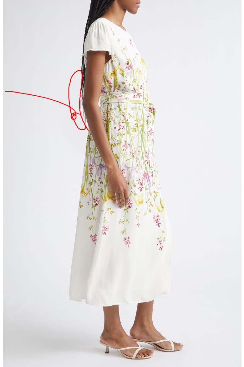 Lyra Floral Print Crepe Maxi Dress